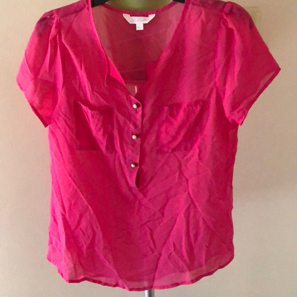 Mesh pink shirt